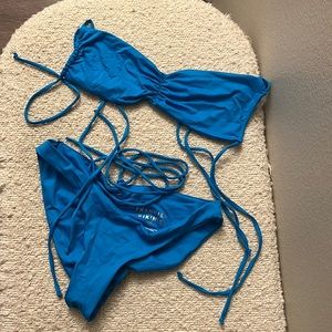 Frankie’s Bikinis Foxy Tie Set Ocean